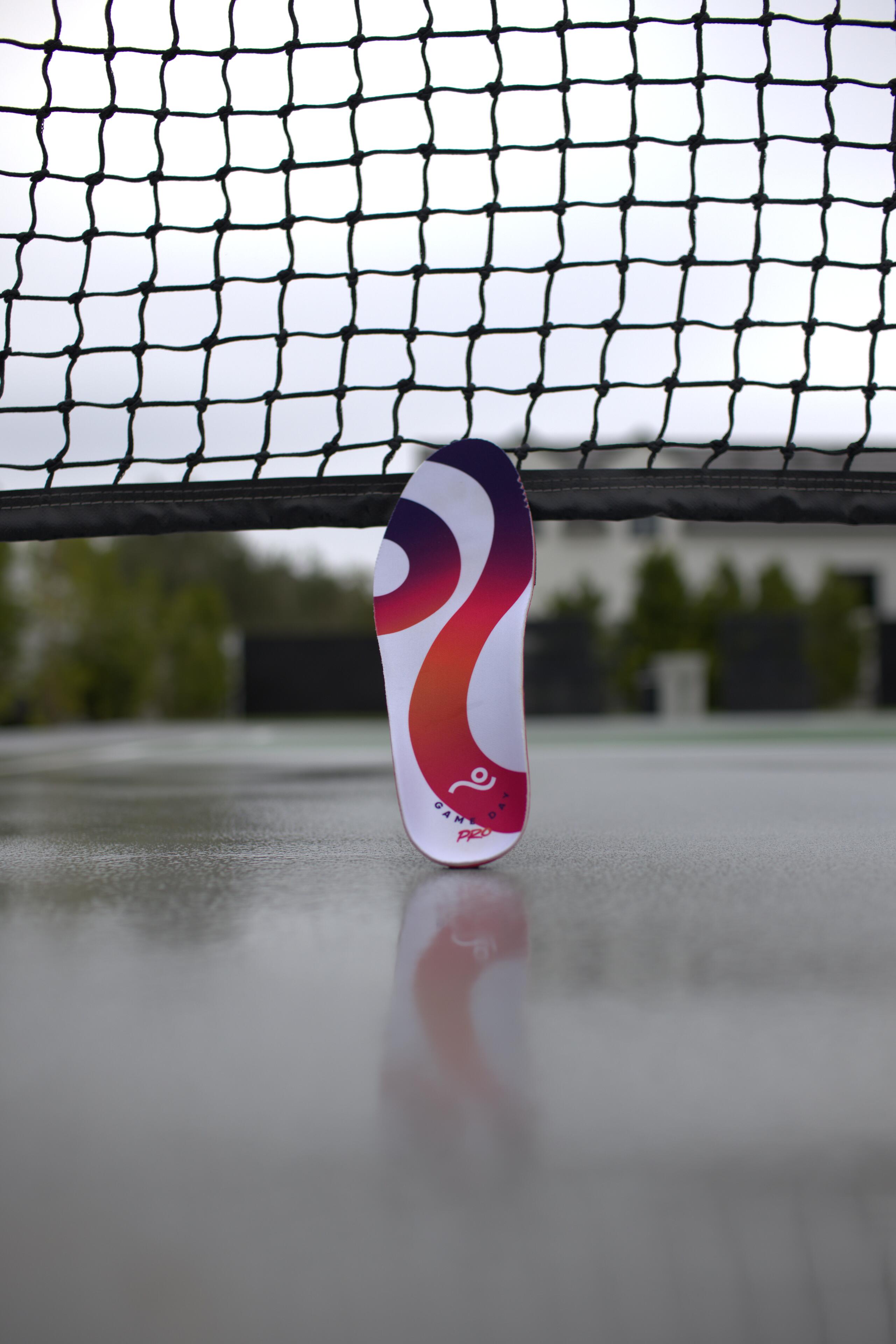 Move Game Day Pro insole on pickleball court next to net