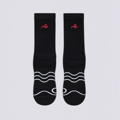 Move Baseline Crew Socks - Black