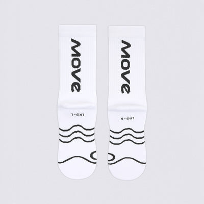 Move Baseline Crew Socks - White