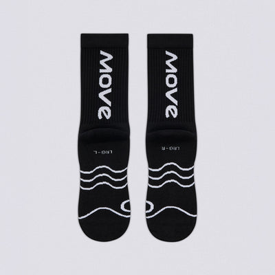 Move Baseline Crew Socks - Black
